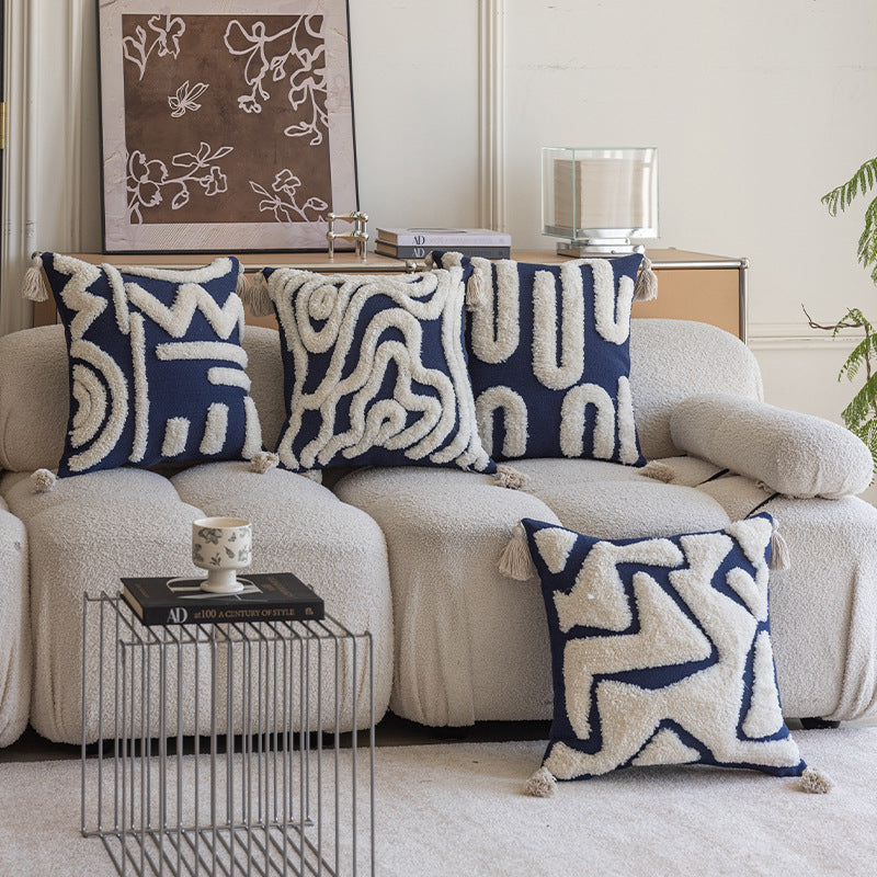 Textured Geometric Throw Pillow