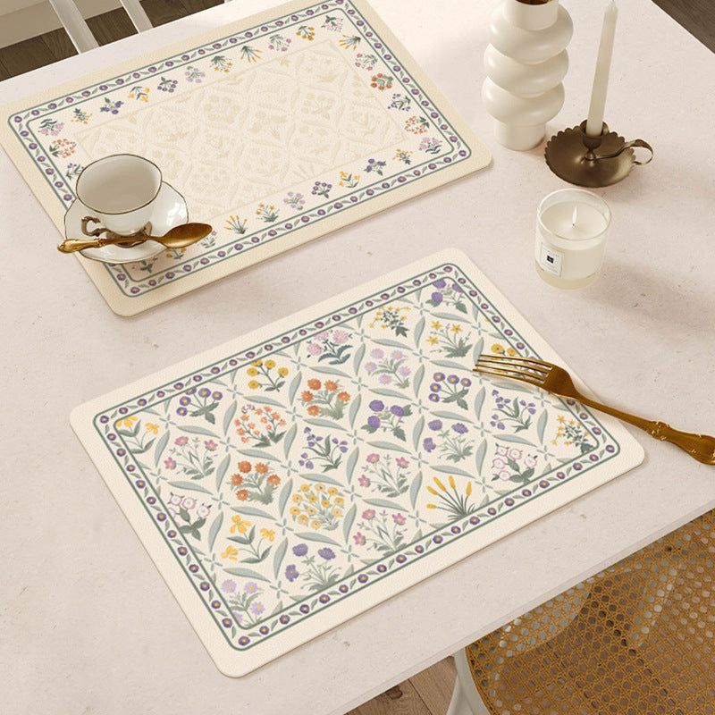 Floral Design Kitchen Mat Kalsten