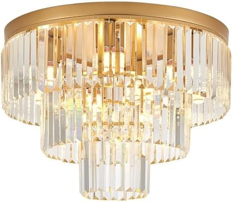 Modern Crystal Flush Mount Ceiling Light