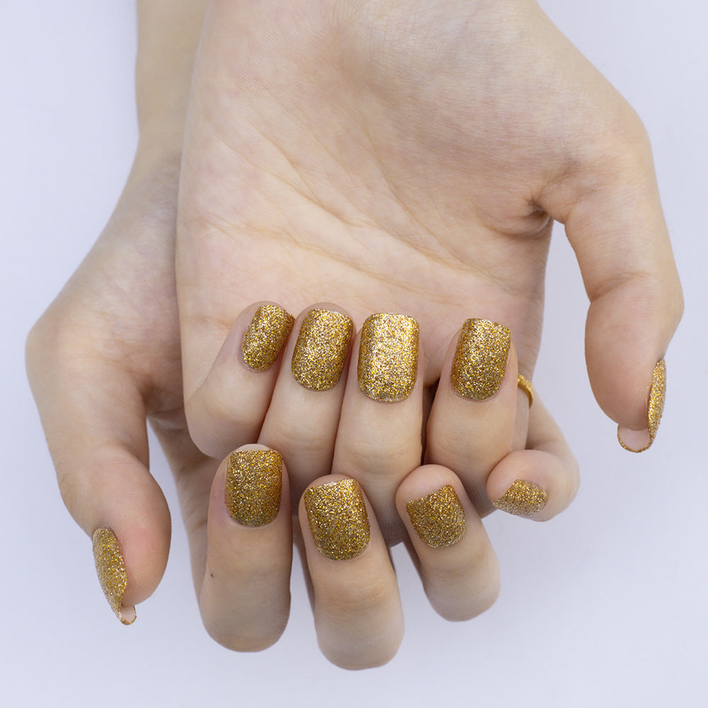 Glittering Artificial Nails In Elegant Square Design Kalsten