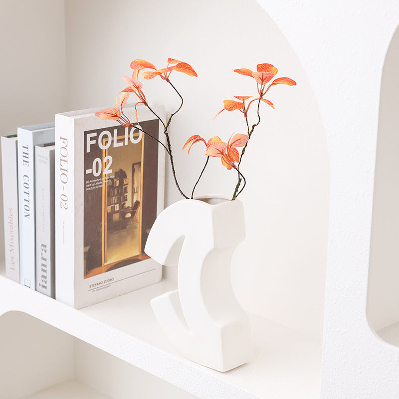 Scandinavian White Ceramic Vase
