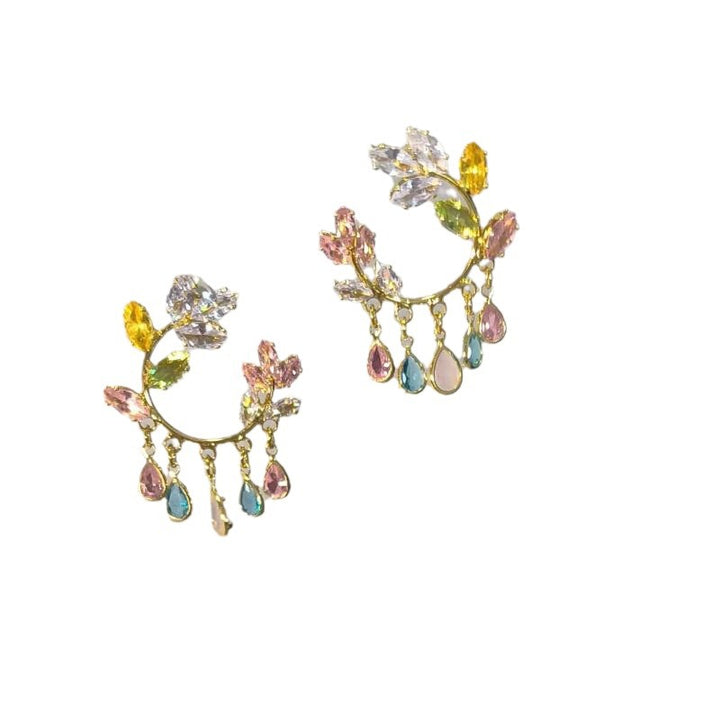 Artistic Floral Drop Earrings Kalsten
