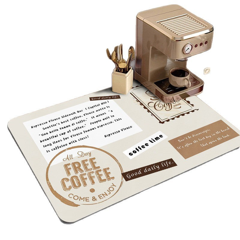 Coffee-Themed Kitchen Mat Kalsten
