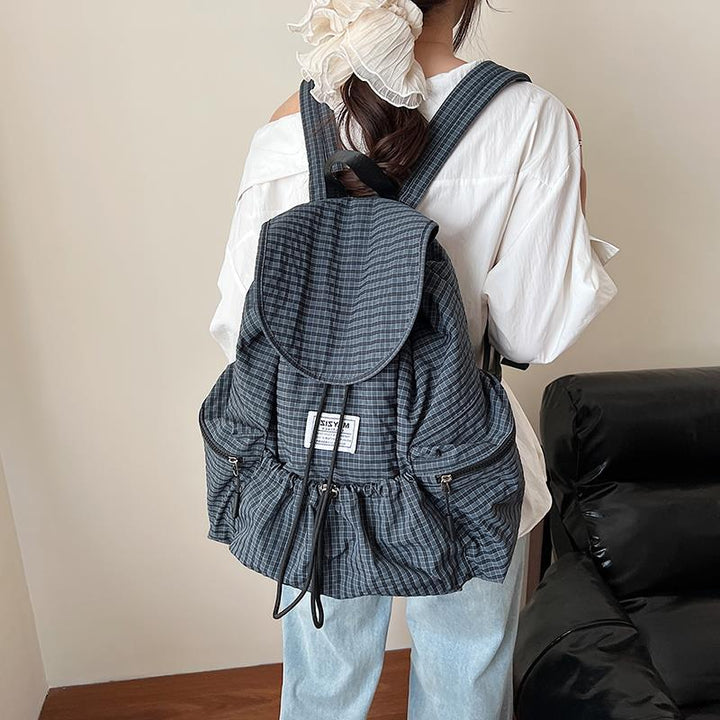 Stylish Checked Backpack