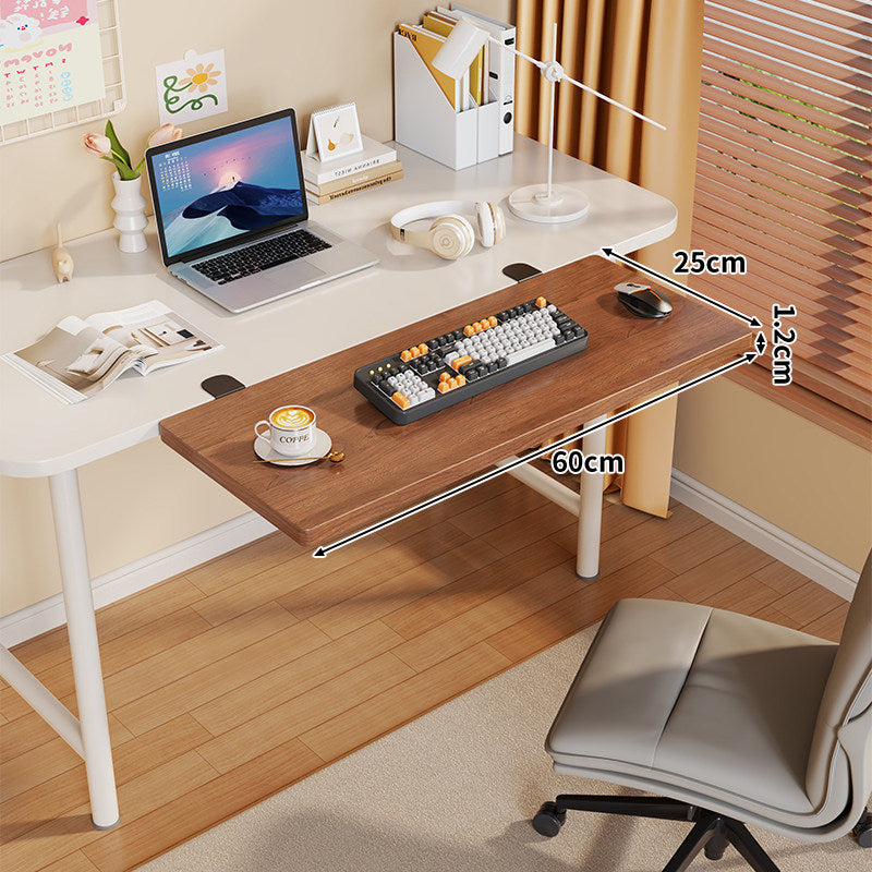 Long Under-Desk Pull-Out Sliding Keyboard and Work Surface Shelf