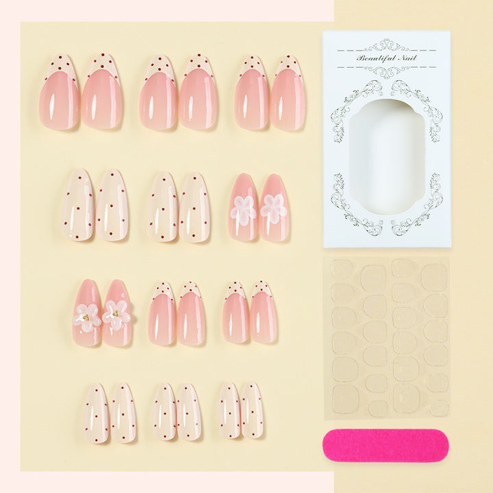 Creative nail art set with floral accents and glitter Kalsten