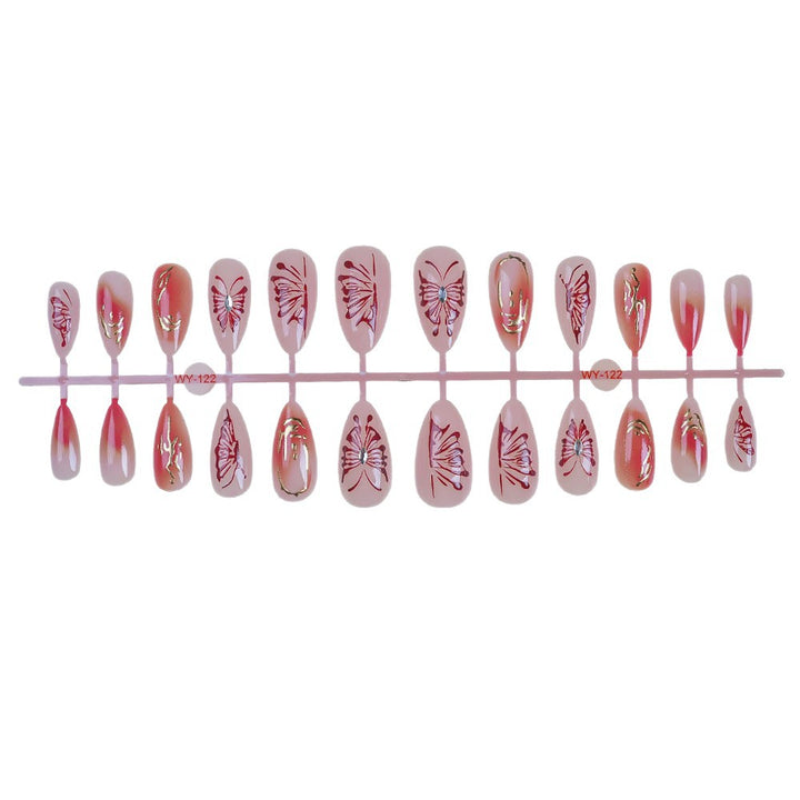 Elegant Hand-Painted Press-On Nail Art Kalsten