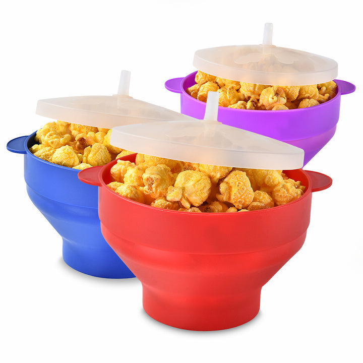 Silicone Popcorn Container with Lid Kalsten