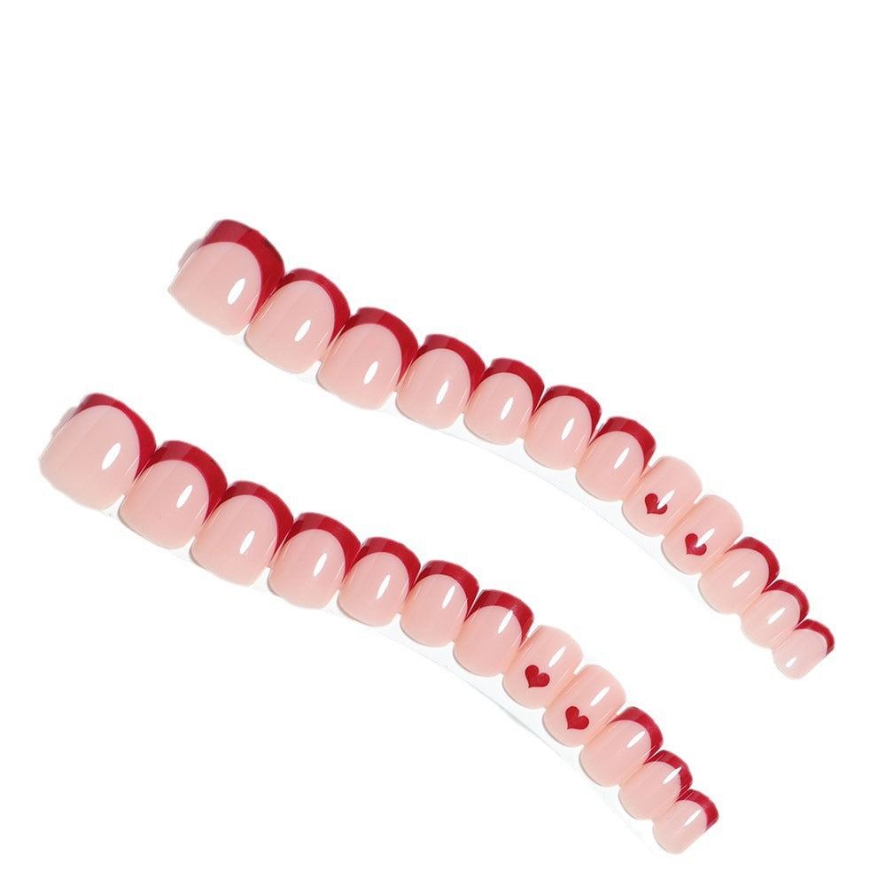 Heart-Shaped Custom Nail Art Kalsten