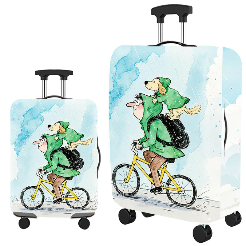 Tropical Leaf Print Hard Shell Luggage Kalsten