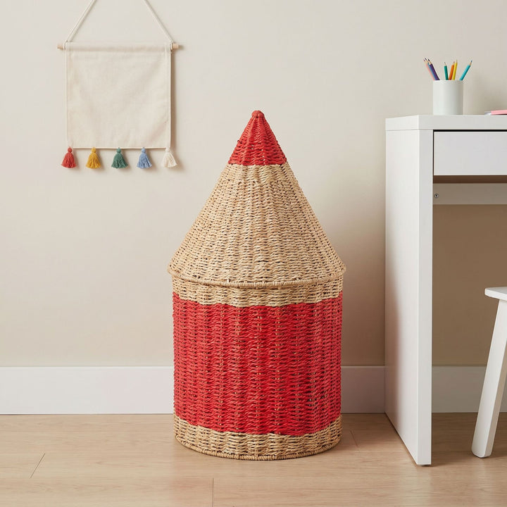 Playful storage basket in pencil design Kalsten