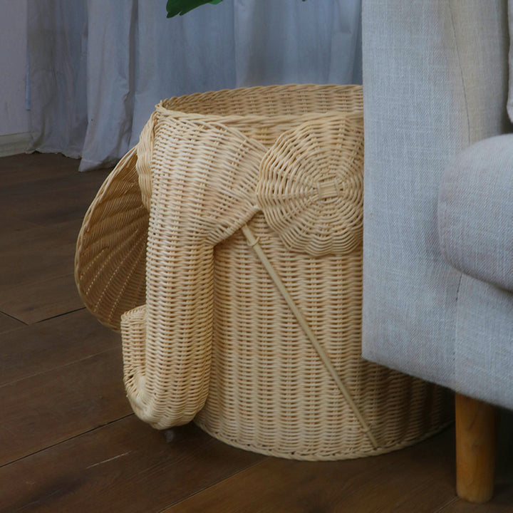 Whimsical Elephant-Themed Woven Storage Bin Kalsten