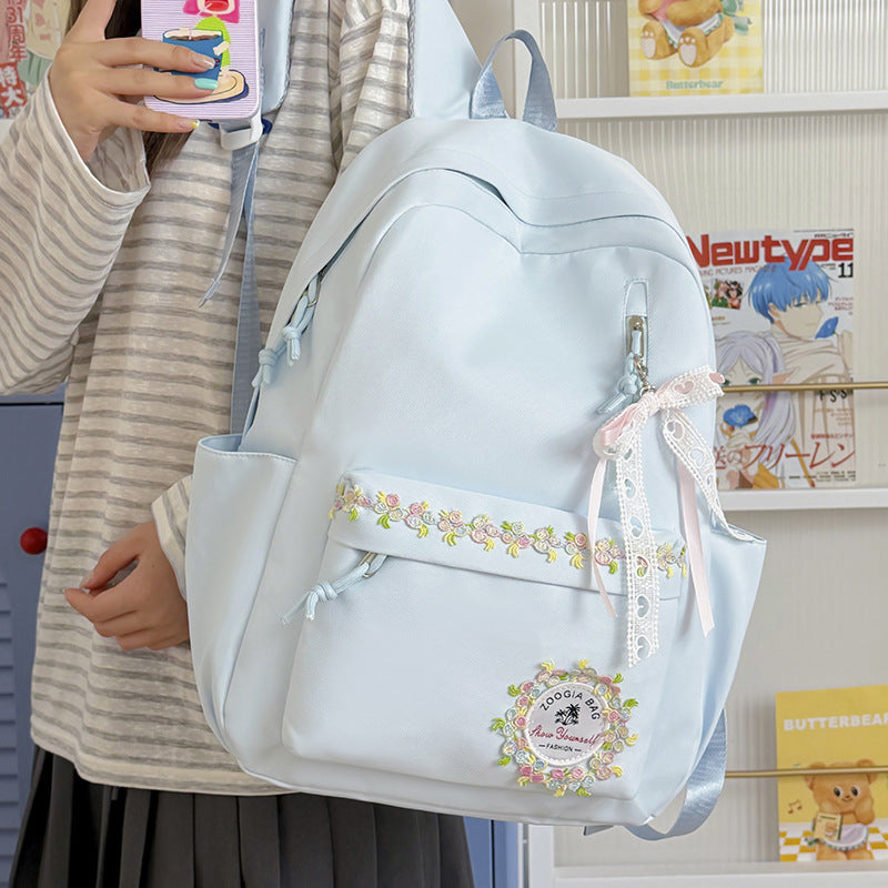 Embroidered Floral Backpack Kalsten