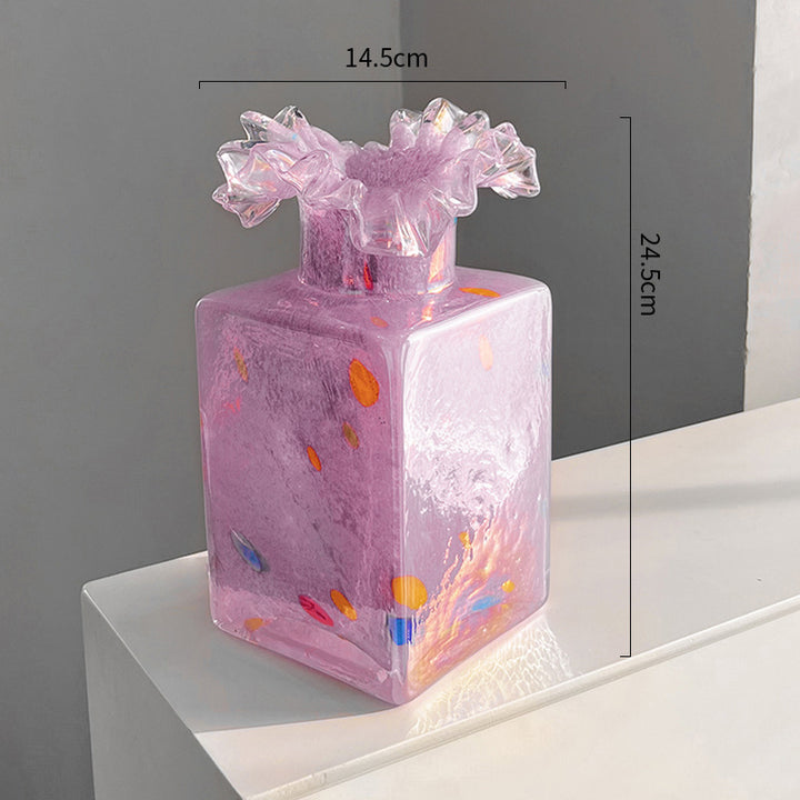 Decorative Ruffled-Top Square Wax Candle Kalsten