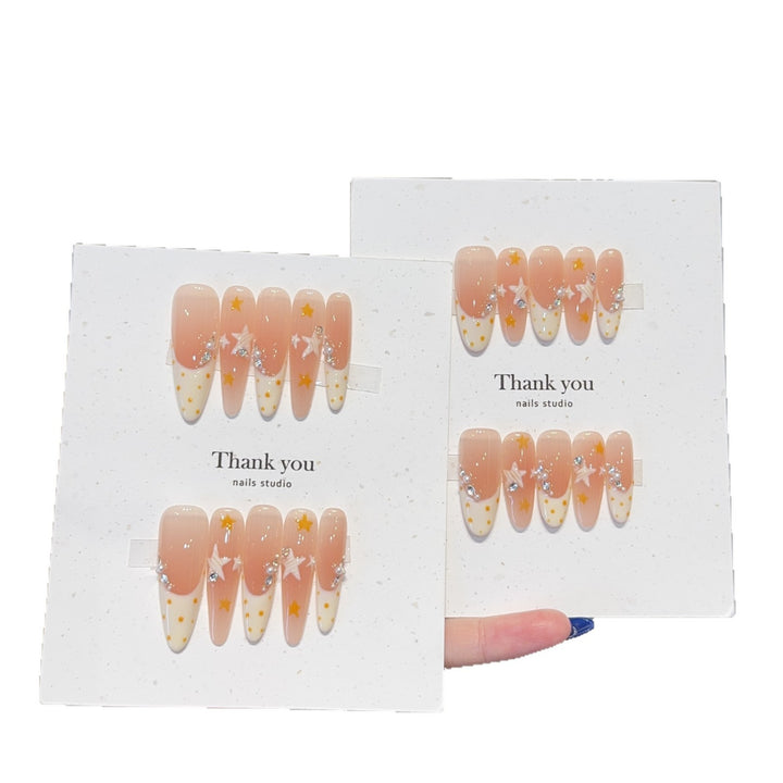 Artificial artificial nails with elegant star and glitter accents Kalsten
