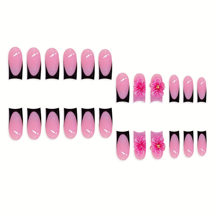 Floral Decorative Press-On Nail Art Kalsten