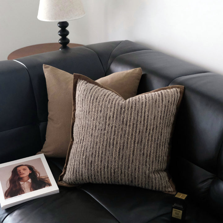 Textured Knit Cushion for Home Decor Display