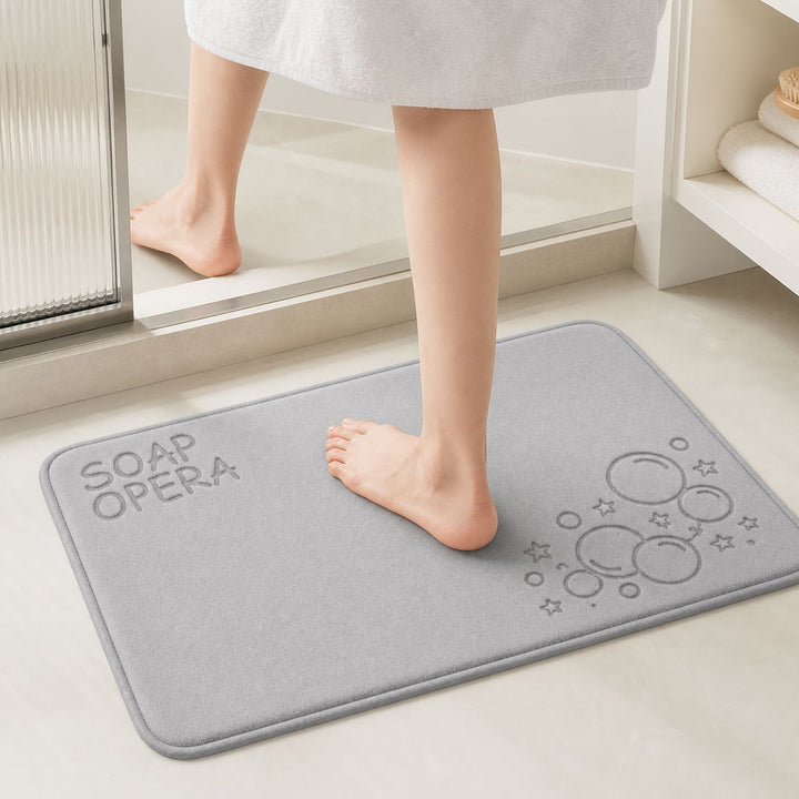 Decorative Bath Mat with Fun Bubble Theme