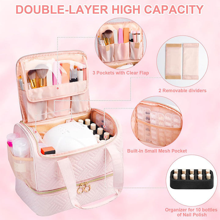 Multifunctional Cosmetic Organizer Bag with Removable Compartments Kalsten