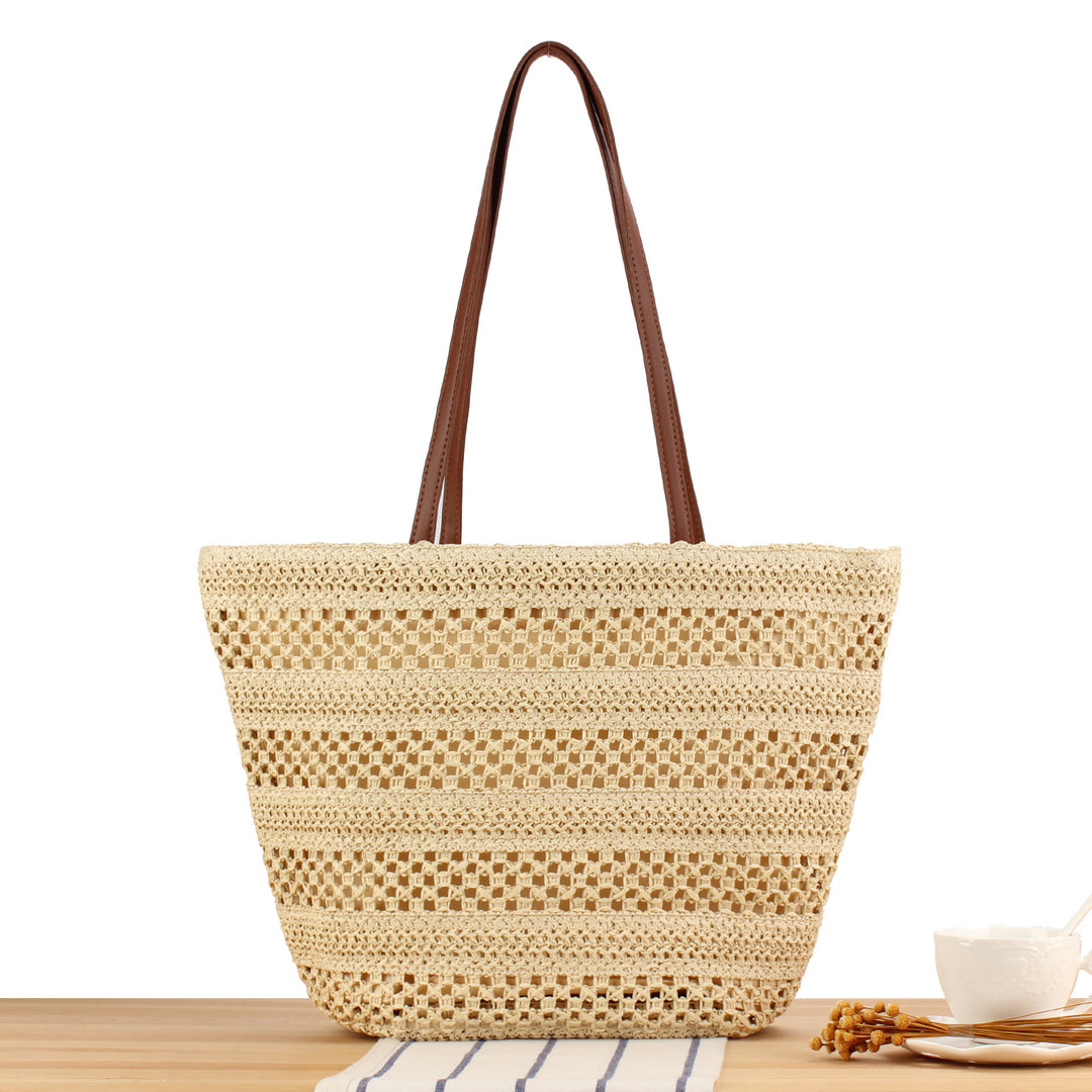 Basket bag with elegant straw construction Kalsten
