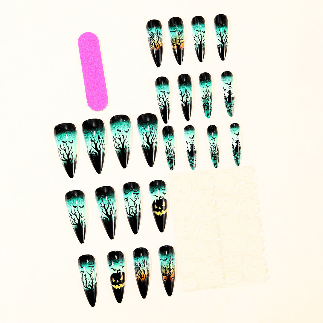 Halloween-Inspired 3D Stiletto Nail Art Extensions Kalsten