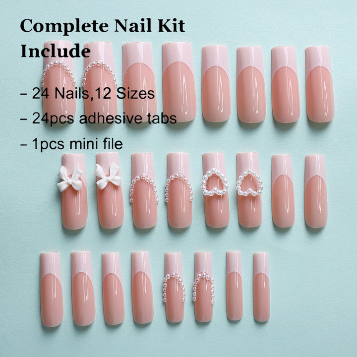 Artificial Nail Set with Elegant Decorations Kalsten