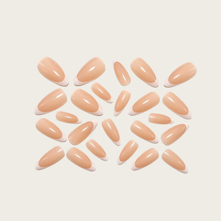 Artificial nails with fashionable French tip design Kalsten