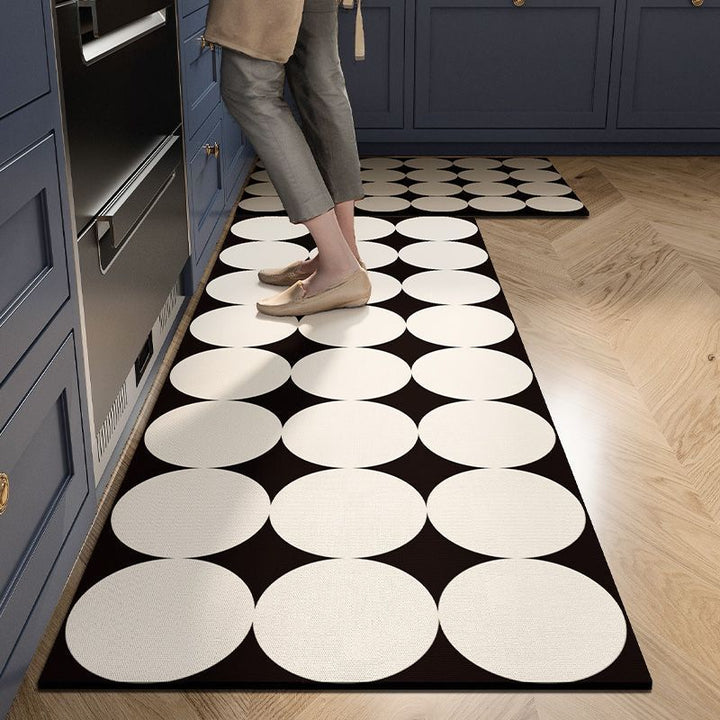 Oversized Geometric Kitchen Runner Mat