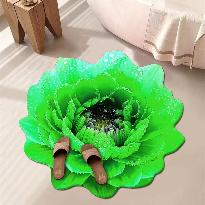 Artistic Floral Bath Mat