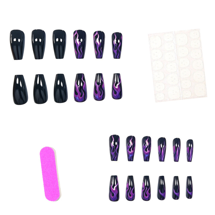 Artistic Flame-Inspired Acrylic Nail Art Enhancements Kalsten