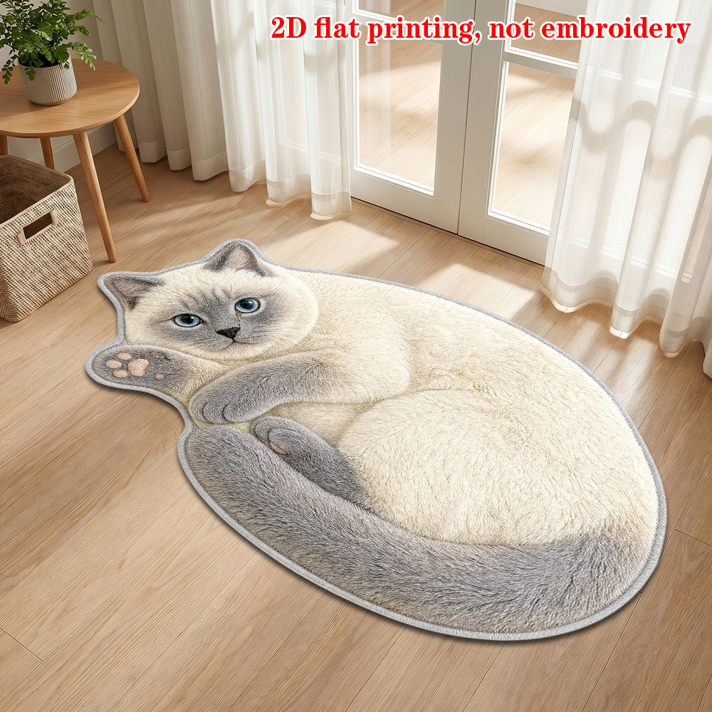 Plush Cartoon Cat Carpet