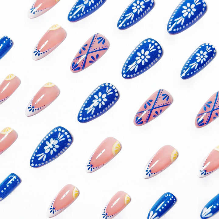 Creative artificial nails with fresh citrus design Kalsten