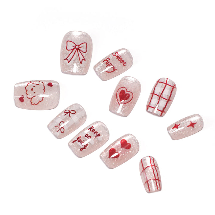 Artificial nail art with cute designs Kalsten
