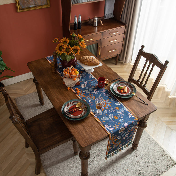 Floral Embroidered Table Runner