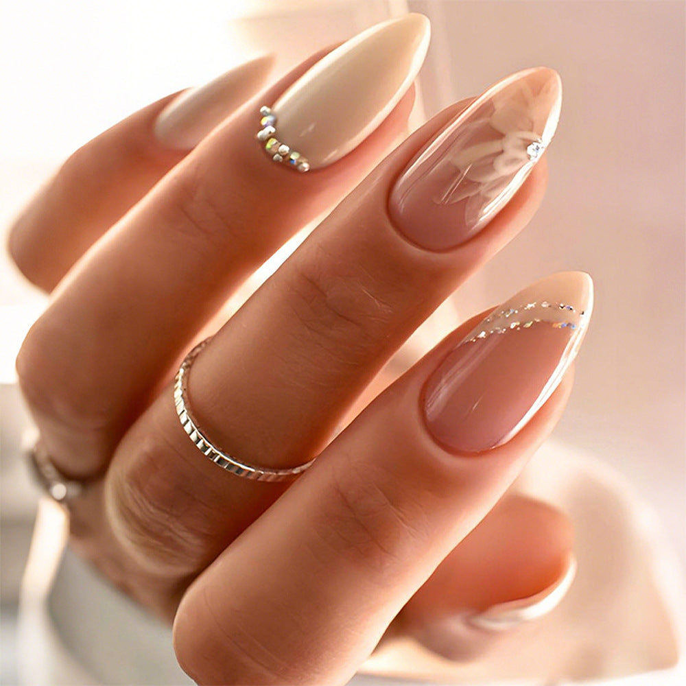 Elegant Botanical-Themed Press-On Nail Set Kalsten