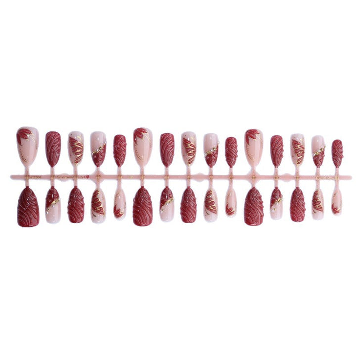 Premium Artistic Floral Press-On Nail Set Kalsten