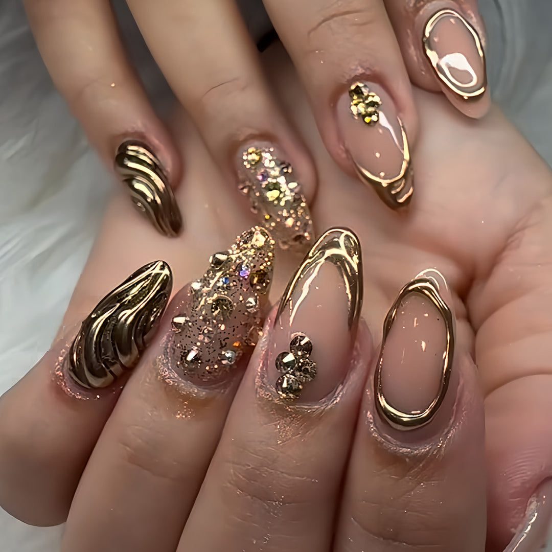 Glamorous 3D Nail Art Extensions Kalsten