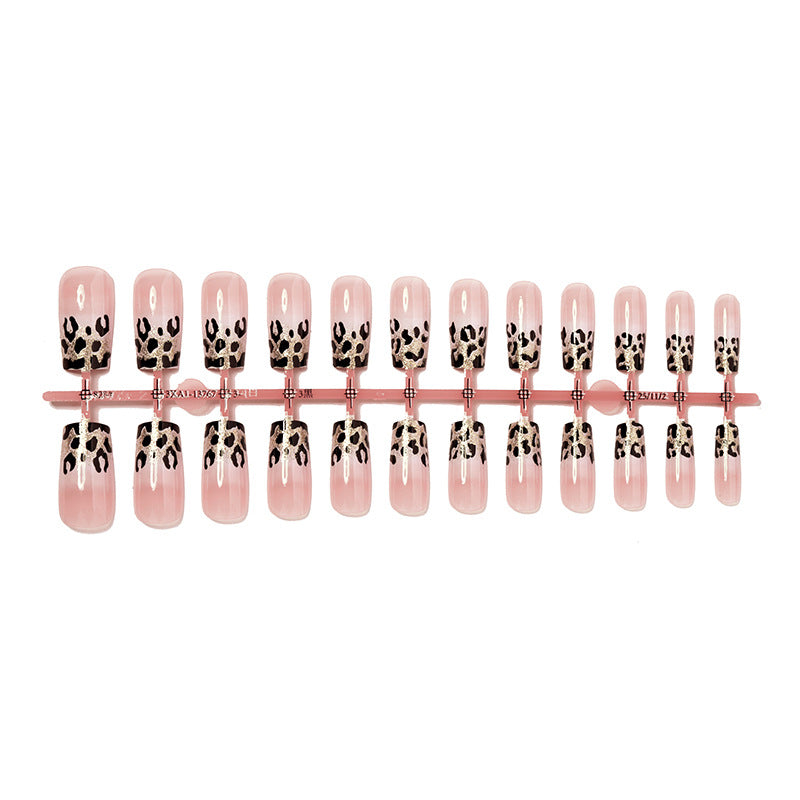 Stylish Leopard Print Press-On Nails Kalsten