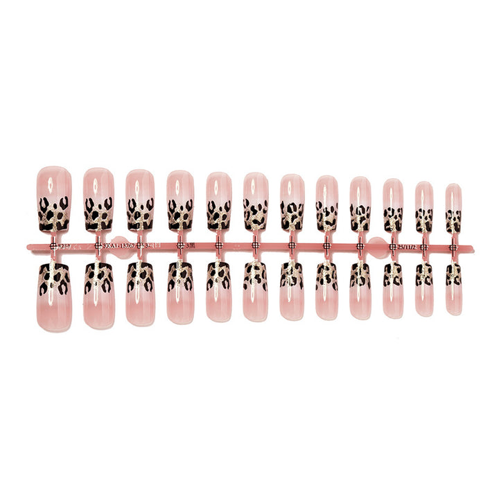 Stylish Leopard Print Press-On Nails Kalsten