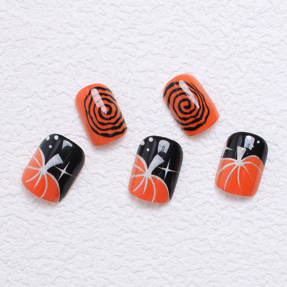 Acrylic nail set with creative Halloween designs Kalsten