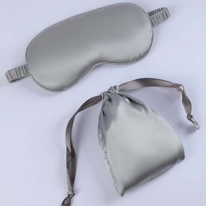 Women's nano silk sleep mask with padded eye area, adjustable elastic band, and storage pouch Kalsten
