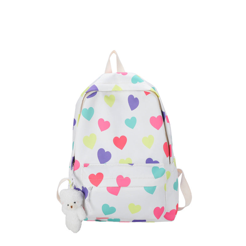 Heart-Patterned Casual Backpack Kalsten