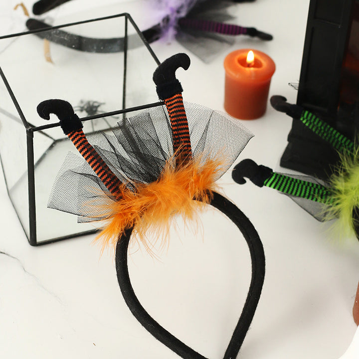 Headband with green Halloween motif