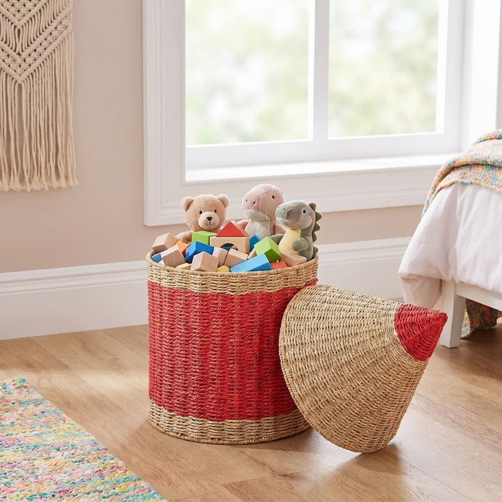 Playful storage basket in pencil design Kalsten