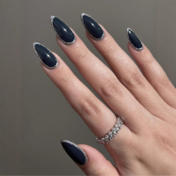 Elegant Stiletto Press-On Nails with Glitter Accent Kalsten