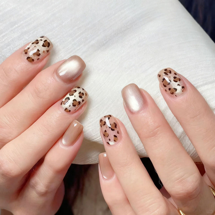 Glamorous artificial nails with glitter and ombre design Kalsten