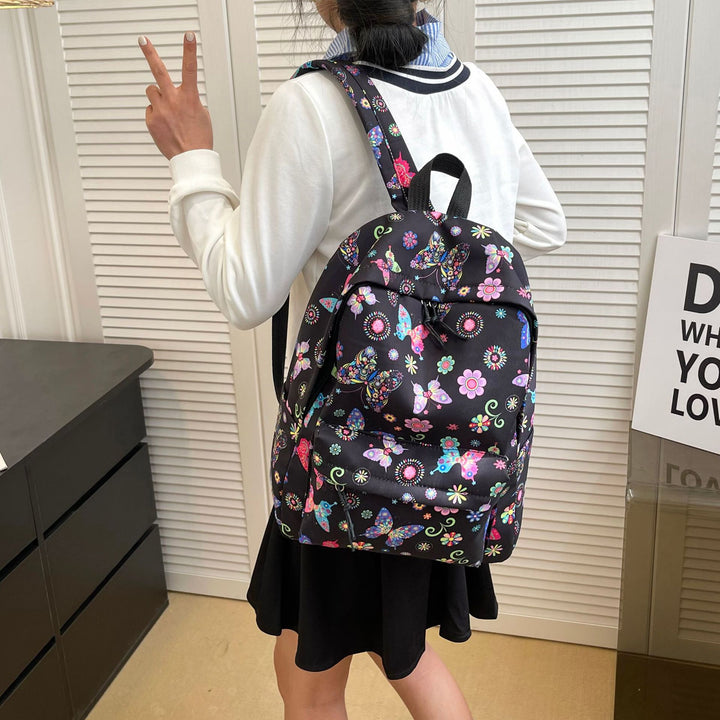 Butterfly Print Casual Backpack Kalsten