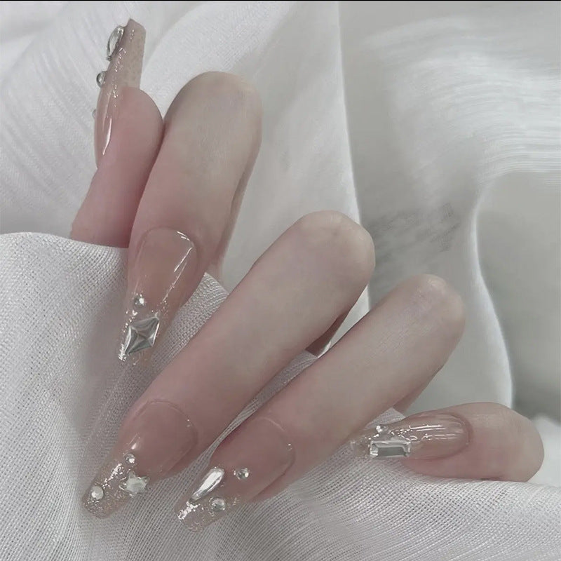 Elegant Glittered Stiletto Press-On Nails Kalsten