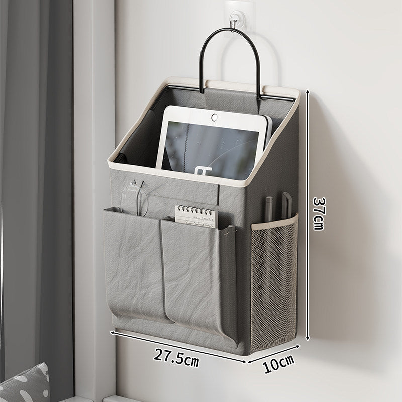 Wall-Mounted Hanging Mail and Magazine Organizer with Mesh Side Pocket