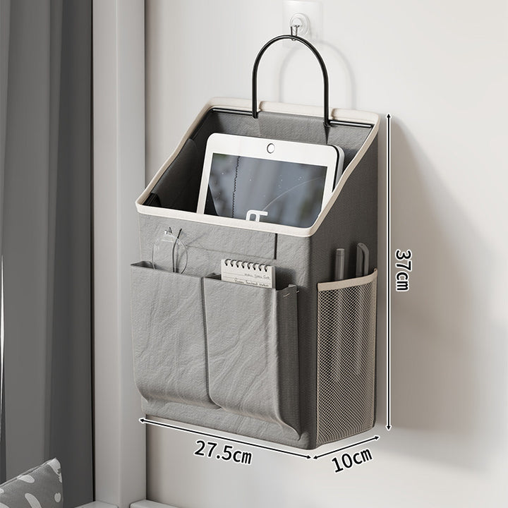 Wall-Mounted Hanging Mail and Magazine Organizer with Mesh Side Pocket